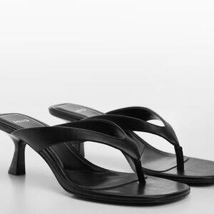 Mango Black Strappy Heels